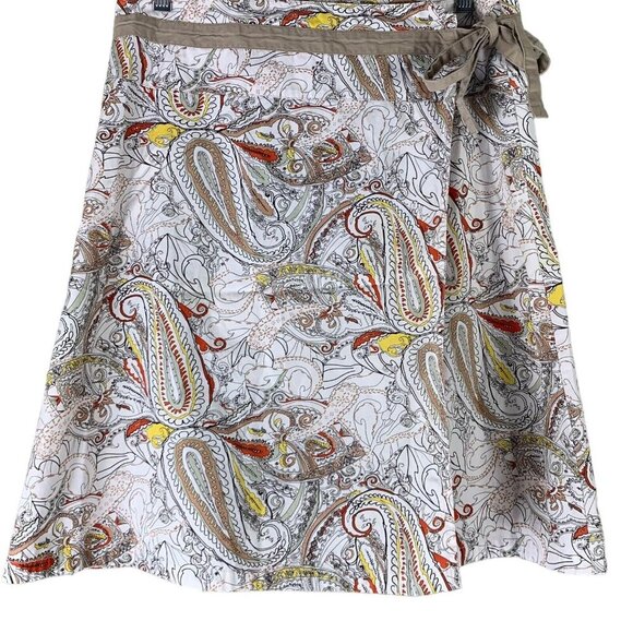 Water Girl Size Small Wrap Skirt Multicolor Paisley Print A Line Knee Length - Picture 1 of 4